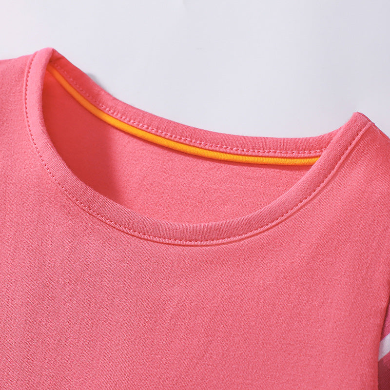 Summer Pure Cotton Animals Cartoon Pattern Short Sleeves Dress for Stylish Girls-2